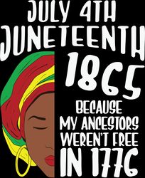 July 4th Juneteenth 1865 Svg, Juneteenth Svg, Black Girl Svg, African American Svg, Black history Svg, Digital download