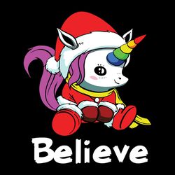 Unicorn Believe Christmas Svg, Unicorn Christmas Svg, Cricut File, Unicorn logo Christmas Svg, Instant download