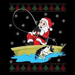 Santa Fishing Christmas Svg, Christmas Svg, Santa Fishing Christmas Svg Files, Logo Christmas Svg, Instant download