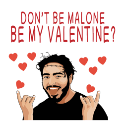 Dont Be Malone Be My Valentine Svg, Valentine Svg, Valentines Day Svg, Post Malone Svg, Digital download