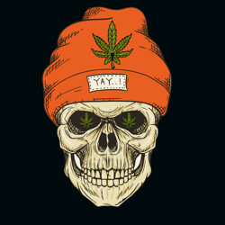 Cannabis Skull Svg, Skull Svg, Svg Clipart, Silhouette Svg, Cricut Svg Files