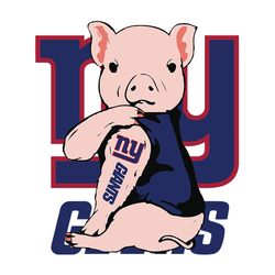 Pig Tattoo Fan New York Giants NFL Svg, New York Giants Svg, Football Svg, NFL Team Svg, Sport Svg, Digital download
