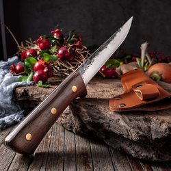 chef craft select stainless Steel knife. Wood Handle.