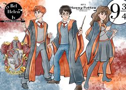 Harry Potter Set 1, Watercolor clip art, Harry Potter clip art
