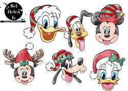 Mickey Mouse  Christmas clip art, Mickey Mouse  Christmas  watercolor , watercolor Christmas  clip art
