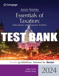 Test Bank For South-Western Federal Taxation 2024: Essentials of Taxation: Individuals and Business Entities - 27th - 20