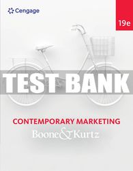 Test Bank For Contemporary Marketing - 19th - 2022 All Chapters