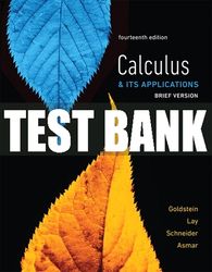 Test Bank For Calculus & Its Applications, Brief Version 14th Edition All Chapters