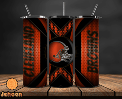 Cleveland Browns Tumbler Wrap, NFL Logo Tumbler Png, NFL Design Png-82