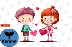Couple Boy and Girl Valentines Day Design 53