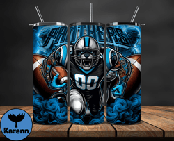 Carolina Panthers Tumbler Wrap, Football Wraps, Logo Football PNG, Logo NFL PNG, All Football Team PNG - 05