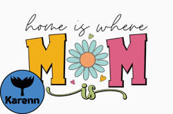 Home is Where Mom is Retro Mom SVG Design 322