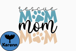 Rescue Mom Retro Mothers Day SVG Design 431