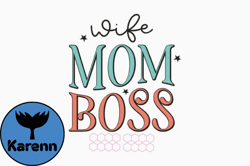 Retro Mothers Day Quote Svg Wife Mom Design16