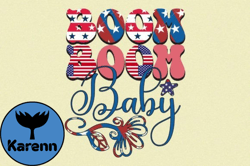 Boom Boom Baby 4th of July Sublimation Design 134