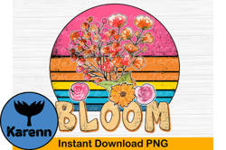Flower Bloom Sublimations Png, Flower Design 60