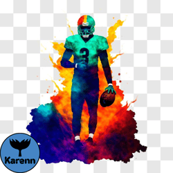 Football Player Representing Miami Dolphins PNG