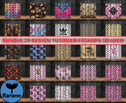 Bundle 29 Design Tumbler Fashion 3D Logo Fashion Patterns, Logo Fashion Tumbler -30 by Karenn
