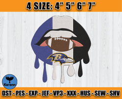 Ravens Embroidery, NFL Ravens Embroidery, NFL Machine Embroidery Digital, 4 sizes Machine Emb Files - 07 Karenn