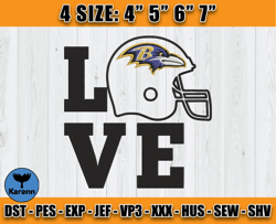 Ravens Embroidery, NFL Ravens Embroidery, NFL Machine Embroidery Digital, 4 sizes Machine Emb Files - 09 Karenn