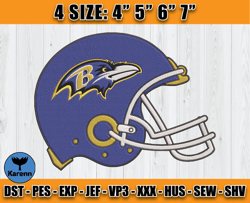 Ravens Embroidery, NFL Ravens Embroidery, NFL Machine Embroidery Digital, 4 sizes Machine Emb Files -14 Karenn