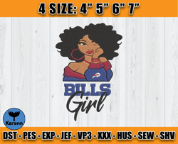 Buffalo Bills Embroidery, Betty Boop Embroidery, NFL Machine Embroidery Digital, 4 sizes Machine Emb Files -06 Karenn