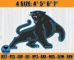 Panthers Embroidery, NFL Panthers Embroidery, NFL Machine Embroidery Digital, 4 sizes Machine Emb Files - 02 Karenn
