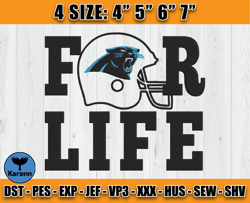 Panthers Embroidery, NFL Girls Embroidery, NFL Machine Embroidery Digital, 4 sizes Machine Emb Files -12 Karenn