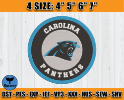 Panthers Embroidery, NFL Panthers Embroidery, NFL Machine Embroidery Digital, 4 sizes Machine Emb Files -16 Karenn