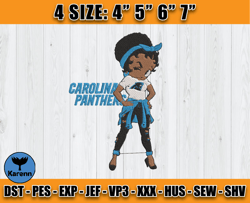 Panthers Embroidery, Betty Boop Embroidery, NFL Machine Embroidery Digital, 4 sizes Machine Emb Files -25 Karenn