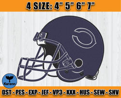 Chicago Bears Embroidery, NFL Bears Embroidery, NFL Machine Embroidery Digital, 4 sizes Machine Emb Files - 03 Karenn