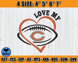 Chicago Bears Embroidery, NFL Bears Embroidery, NFL Machine Embroidery Digital, 4 sizes Machine Emb Files - 08 Karenn