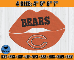 Chicago Bears Embroidery, NFL Girls Embroidery, NFL Machine Embroidery Digital, 4 sizes Machine Emb Files -12 Karenn
