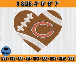 Chicago Bears Embroidery, NFL Girls Embroidery, NFL Machine Embroidery Digital, 4 sizes Machine Emb Files -14 Karenn