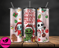 Grinchmas Christmas 3D Inflated Puffy Tumbler Wrap Png, Christmas 3D Tumbler Wrap, Grinchmas Tumbler PNG 91