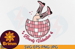 Howdy Valentine PNG SVG Retro Groovy
