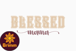 Retro Mothers Day Blessed Mama, Mother day PNG, Mother day PNG Design 385
