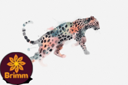 Cute Leopard Watercolor Clipart Vol –14 Design 94
