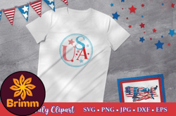 4th of July Sublimation - USA Badge Design 17