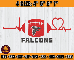 Atlanta Falcons Embroidery, NFL Falcons Embroidery, NFL Machine Embroidery Digital, 4 sizes Machine Emb Files-04-Brimm