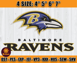 Ravens Embroidery, NFL Ravens Embroidery, NFL Machine Embroidery Digital, 4 sizes Machine Emb Files -26-Brimm