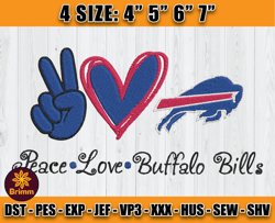Buffalo Bills Embroidery, NFL Buffalo Bills Embroidery, NFL Machine Embroidery Digital, 4 sizes Machine Emb Files - 05-B