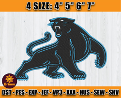 Panthers Embroidery, NFL Panthers Embroidery, NFL Machine Embroidery Digital, 4 sizes Machine Emb Files - 03 Brimm