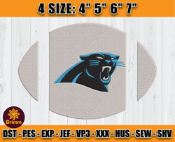 Panthers Embroidery, NFL Panthers Embroidery, NFL Machine Embroidery Digital, 4 sizes Machine Emb Files -15 Brimm