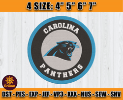 Panthers Embroidery, NFL Panthers Embroidery, NFL Machine Embroidery Digital, 4 sizes Machine Emb Files -16 Brimm