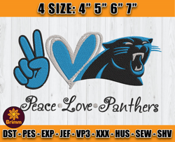 Panthers Embroidery, NFL Panthers Embroidery, NFL Machine Embroidery Digital, 4 sizes Machine Emb Files -24 Brimm