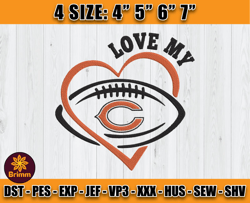 Chicago Bears Embroidery, NFL Bears Embroidery, NFL Machine Embroidery Digital, 4 sizes Machine Emb Files - 08 Brimm