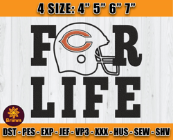 Chicago Bears Embroidery, NFL Bears Embroidery, NFL Machine Embroidery Digital, 4 sizes Machine Emb Files -10 Brimm