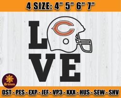 Chicago Bears Embroidery, NFL Bears Embroidery, NFL Machine Embroidery Digital, 4 sizes Machine Emb Files -11 Brimm
