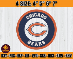 Chicago Bears Embroidery, Snoopy Embroidery, NFL Machine Embroidery Digital, 4 sizes Machine Emb Files -13 Brimm